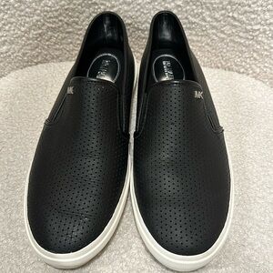 MICHAEL Michael Kors black perforated slip on sneaker - size 10.